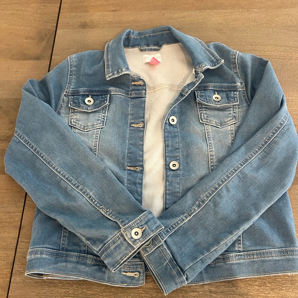 Denim jacket jean jacket blue jacket girl size 10-12